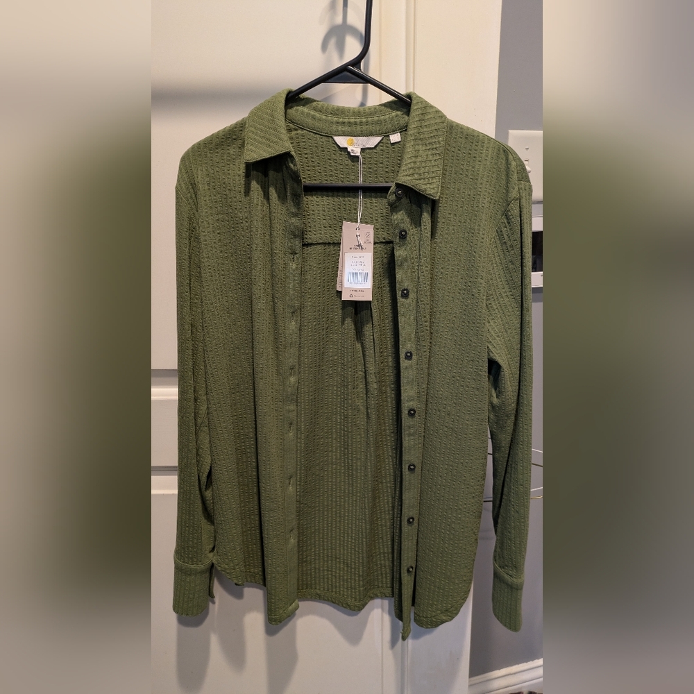 Boden Textured Jersey Shirt US Size 4 Oversized
